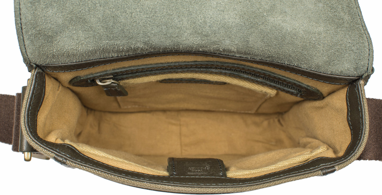 Aiden Small Canvas Leather Cross Body