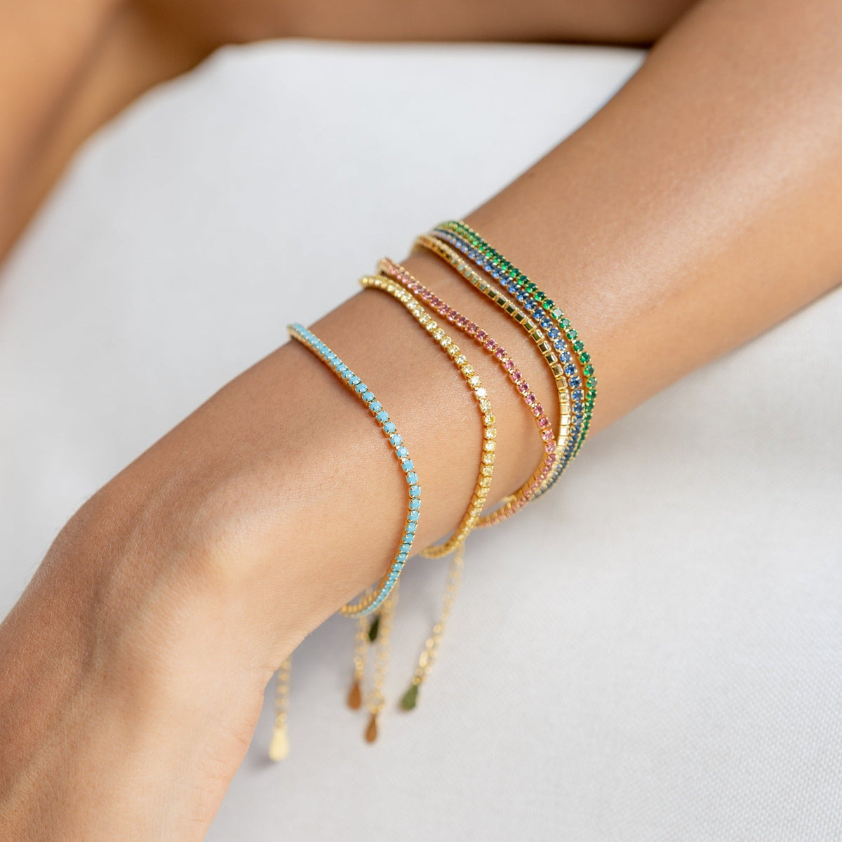 Chloe Tennis Bracelet Canary