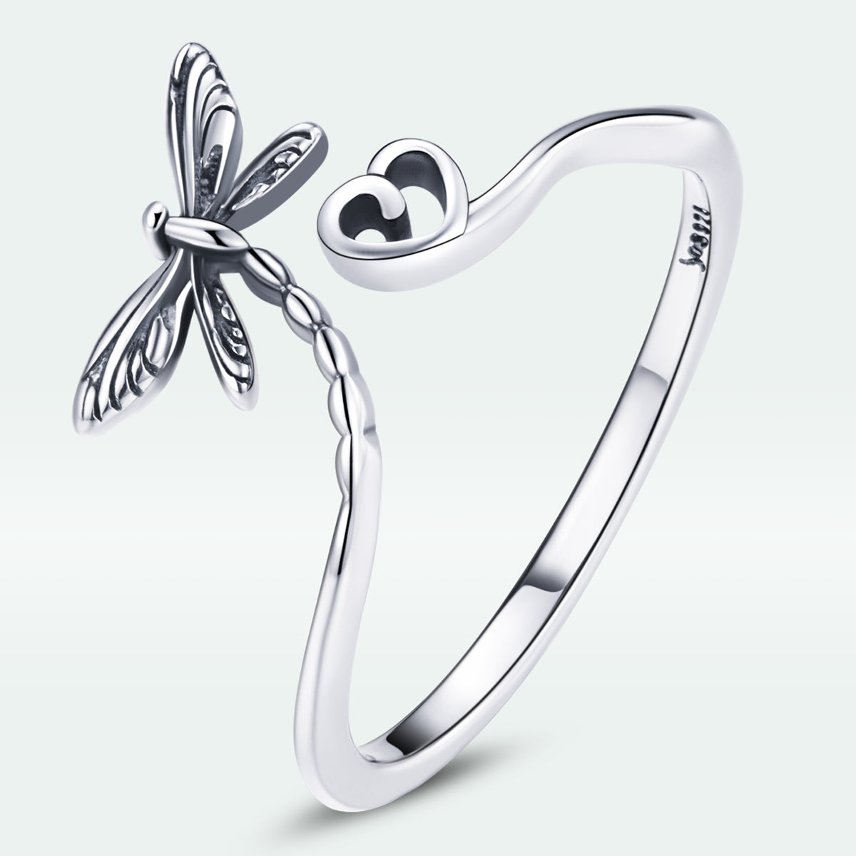 925 Sterling Silver Dragonfly Ring for Women