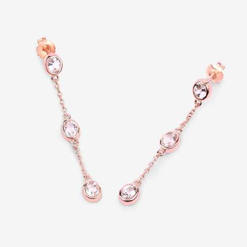 1.62 Carat Genuine Morganite .925 Sterling Silver Earrings