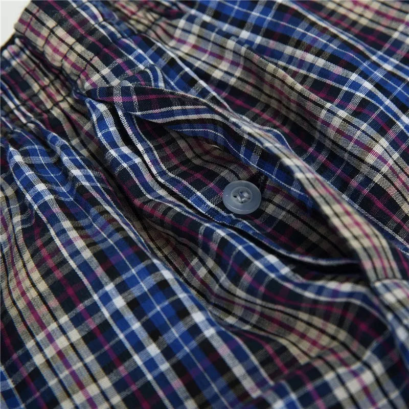 4-Pack Men's Plaid Cotton Boxer Shorts