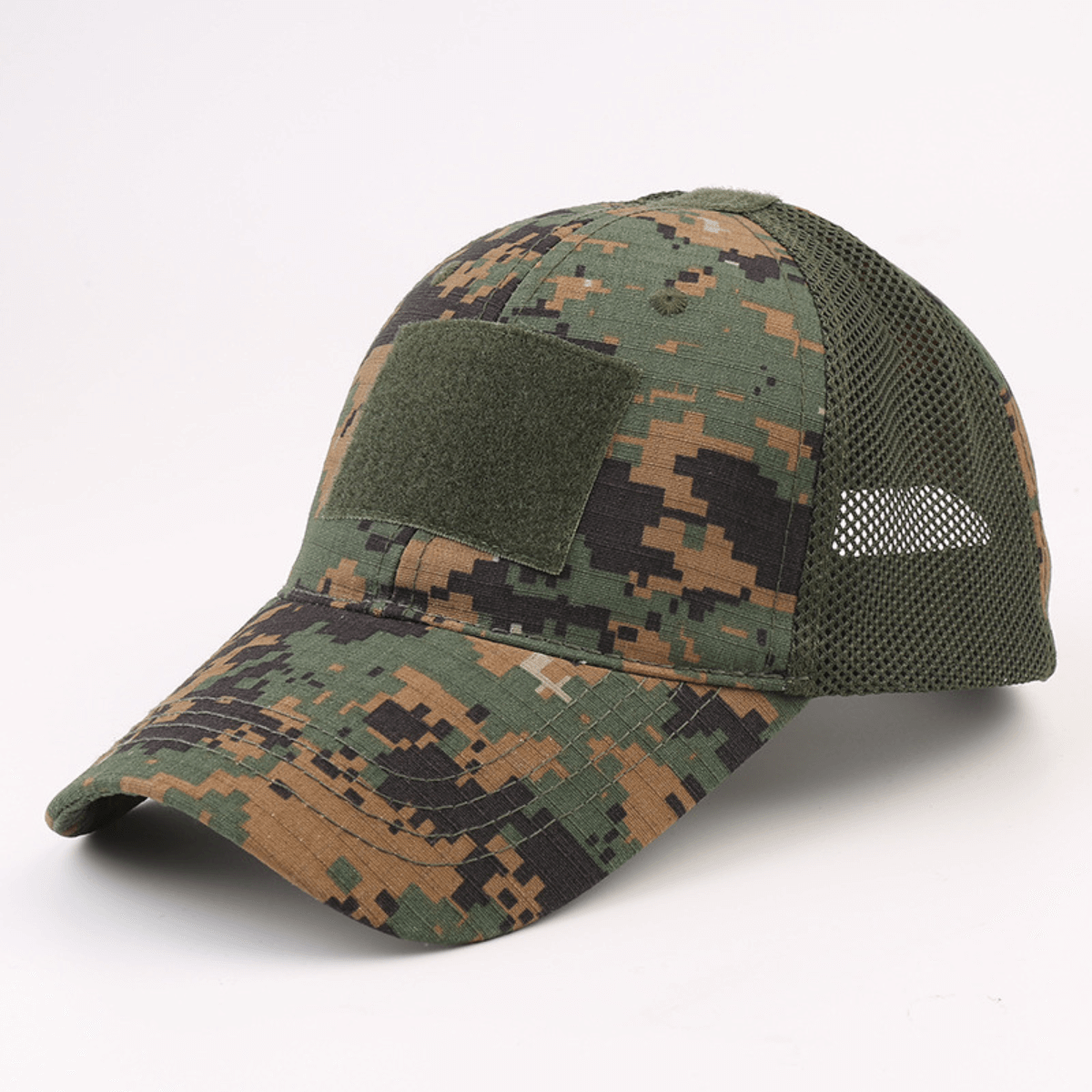 Gorra con parche de estilo táctico y correa ajustable
