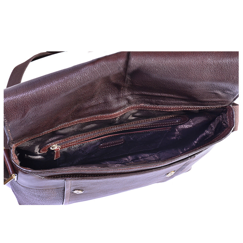 Hidesign Aiden Medium Leather Messenger Cross Body Bag