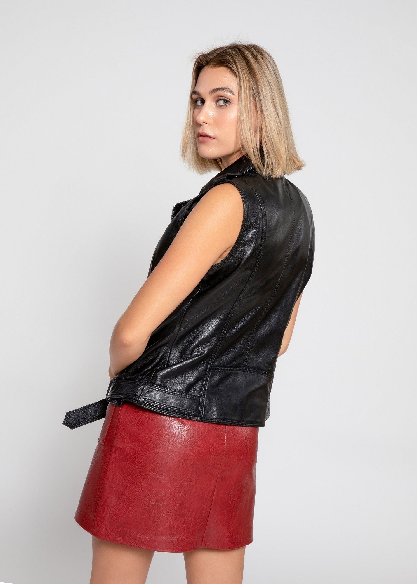 Chaleco de piel de liana para mujer