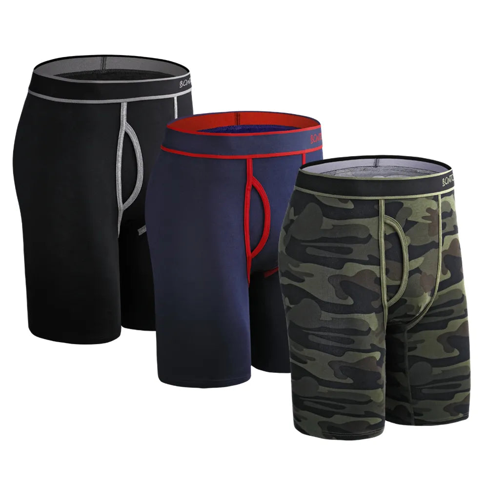 3pcs Long Boxer Shorts