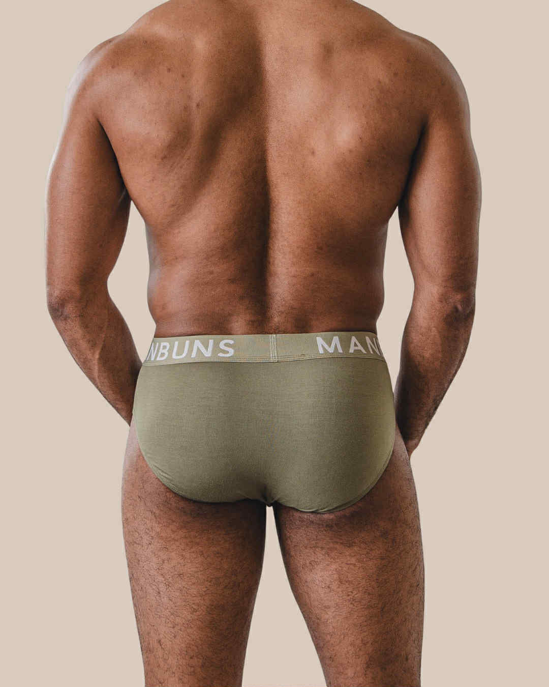 MANBUNS Men's Olive Green Brief Underwear