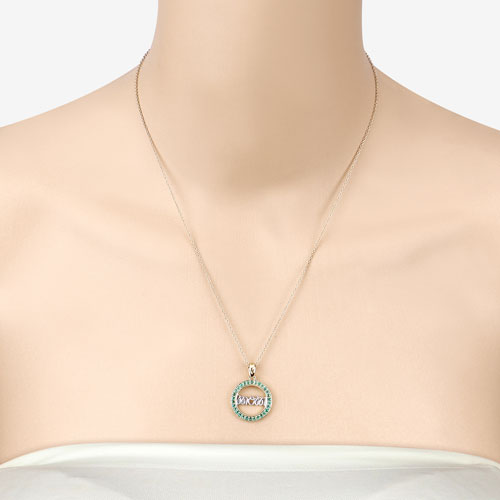 0.54 Carat Genuine Emerald .925 Sterling Silver Pendant