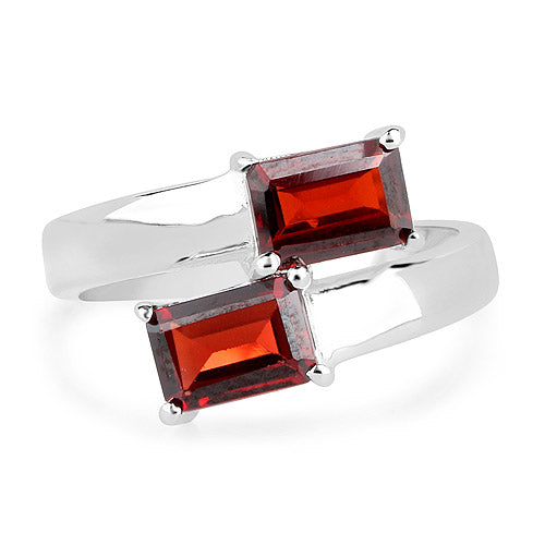 2.40 Carat Genuine Garnet .925 Sterling Silver Ring