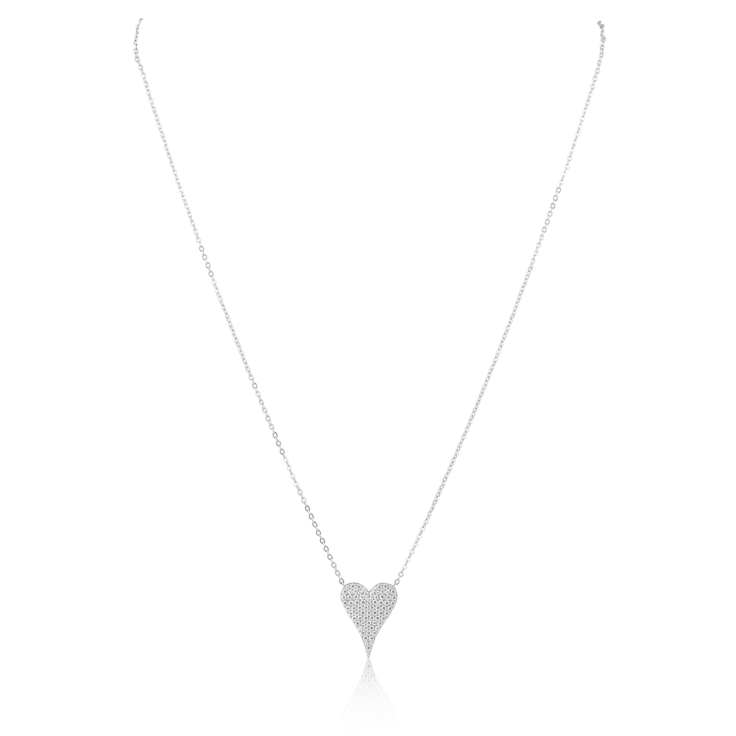 Sara Pave Heart Necklace