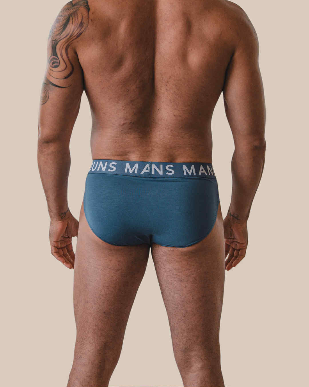 MANBUNS Men's Classic Steel Blue Brief Underwear