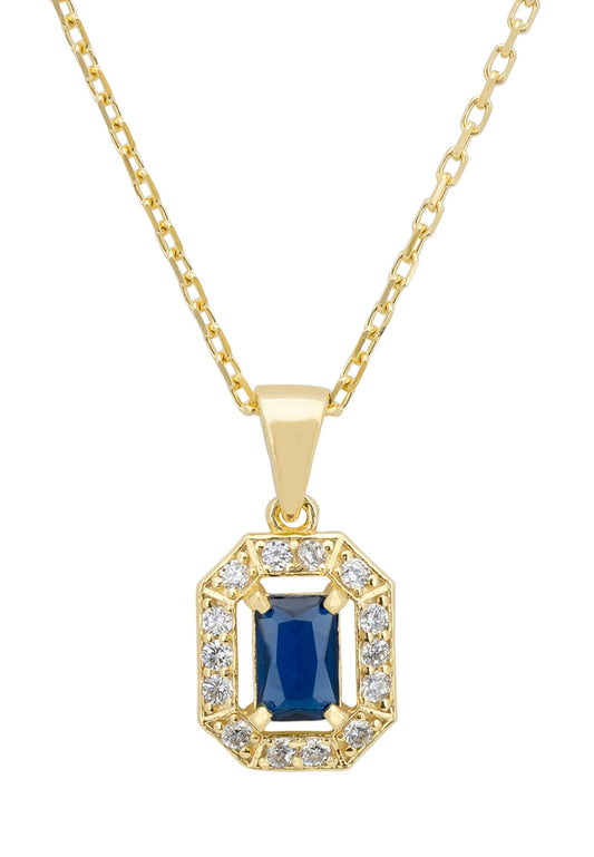 Whistledown Gemstone Pendant Necklace Sapphire Gold