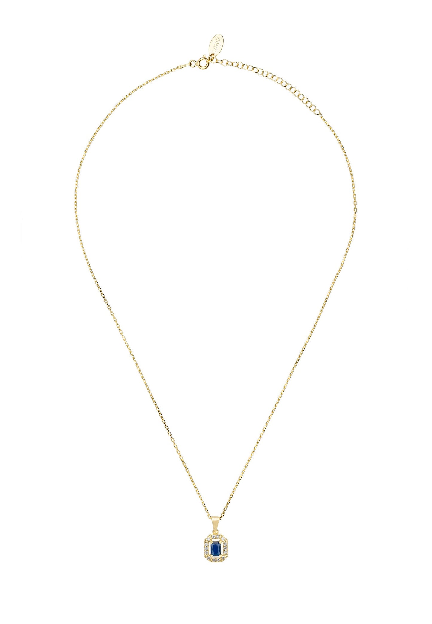 Whistledown Gemstone Pendant Necklace Sapphire Gold