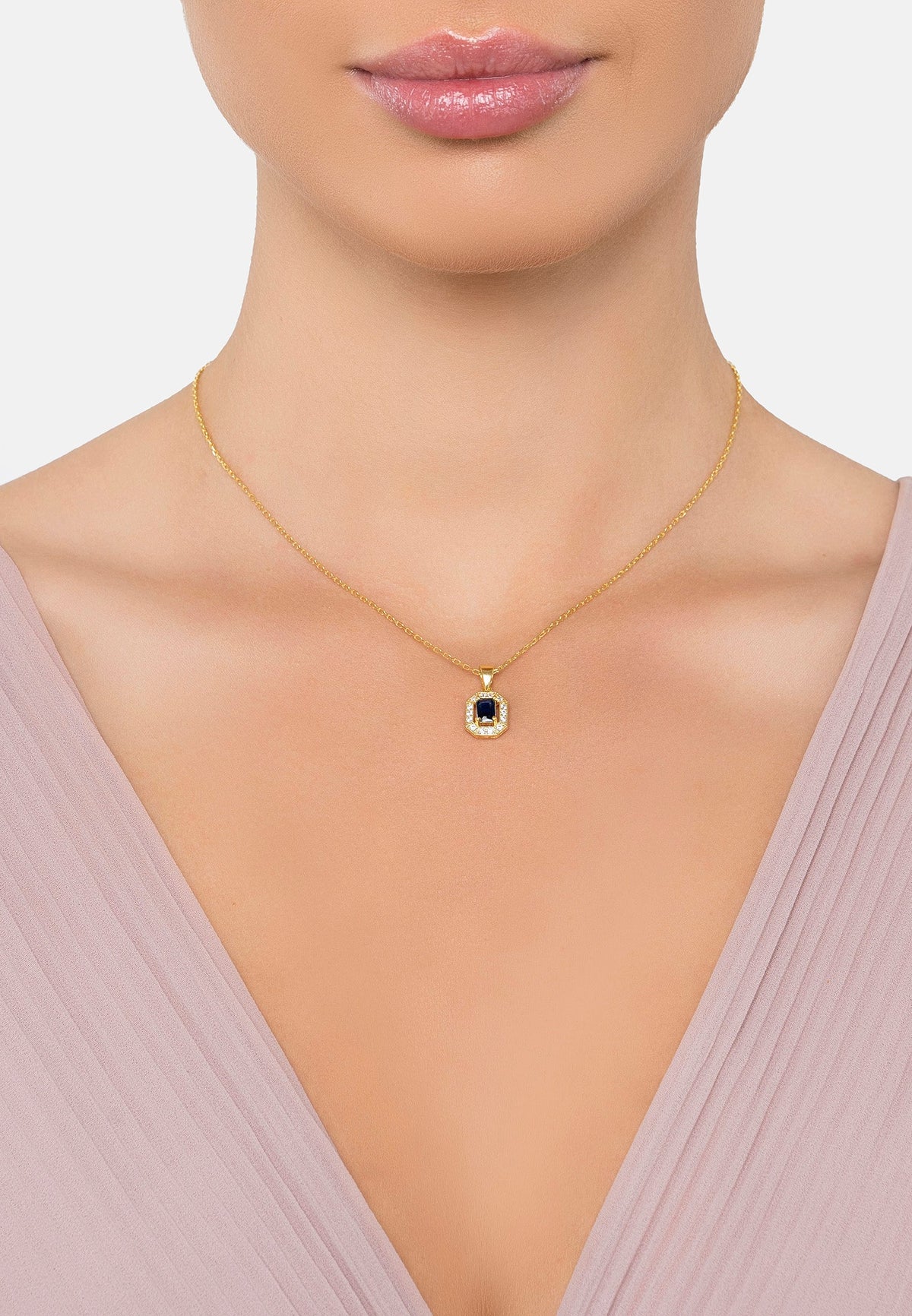 Whistledown Gemstone Pendant Necklace Sapphire Gold