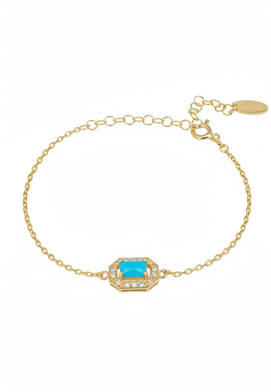 Whistledown Gemstone Bracelet Turquoise Gold