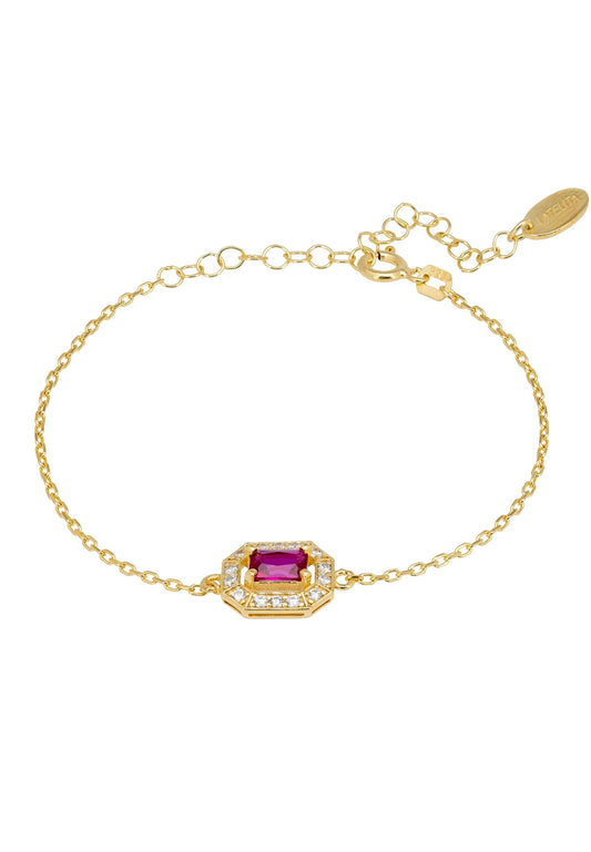 Whistledown Gemstone Bracelet Ruby Gold