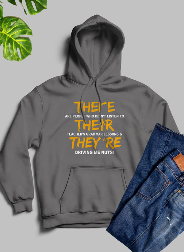 Sudadera con capucha "There Their &amp; They're"