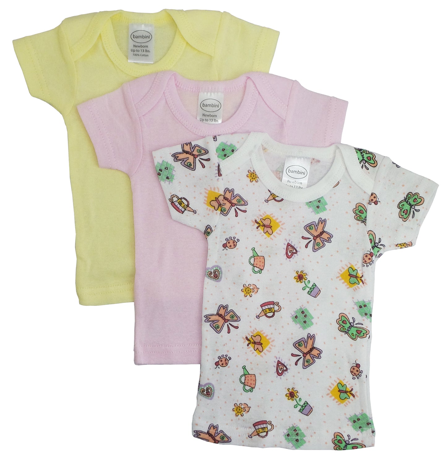 Bambini Girls Printed Short Sleeve Variety Pack