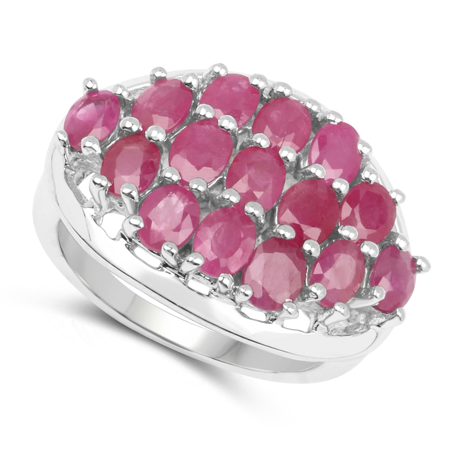 3.00 Carat Genuine Ruby .925 Sterling Silver Ring