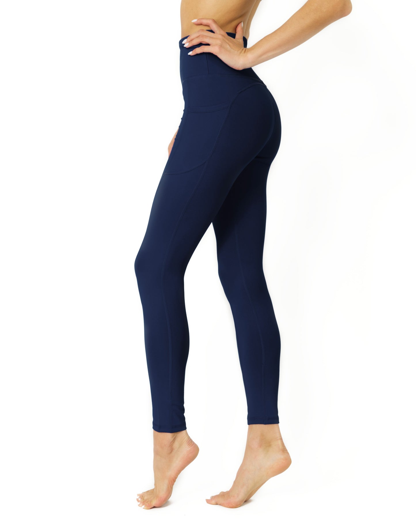 Leggings de yoga de cintura alta - Azul marino