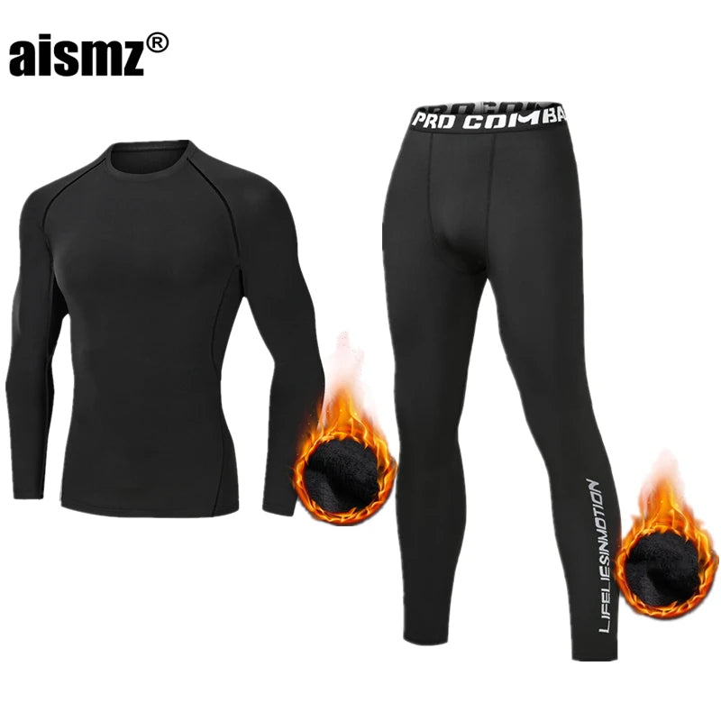 Compression Fleece Winter Long Johns Thermal Underwear