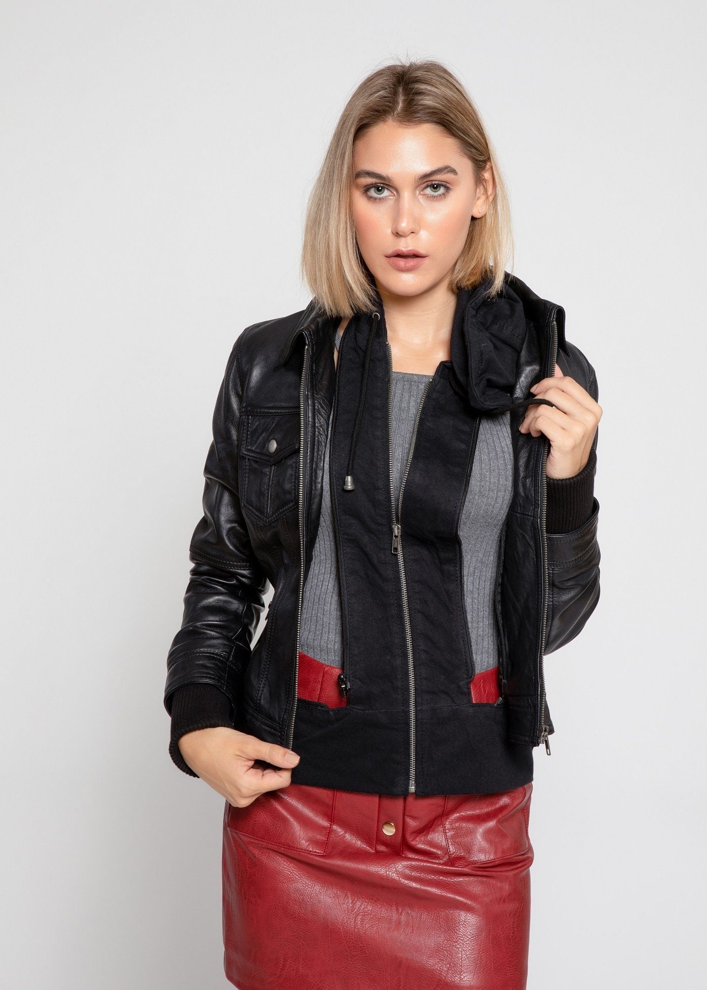 Chaqueta de cuero para mujer Annalise