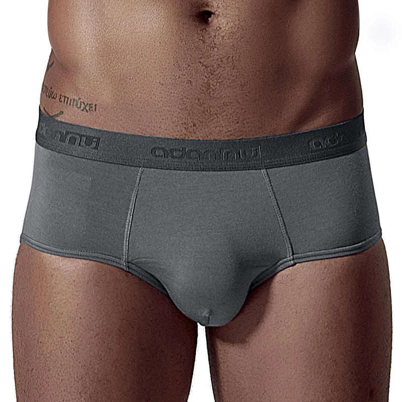 Solid Breathable Bikini Cotton Men Underwear