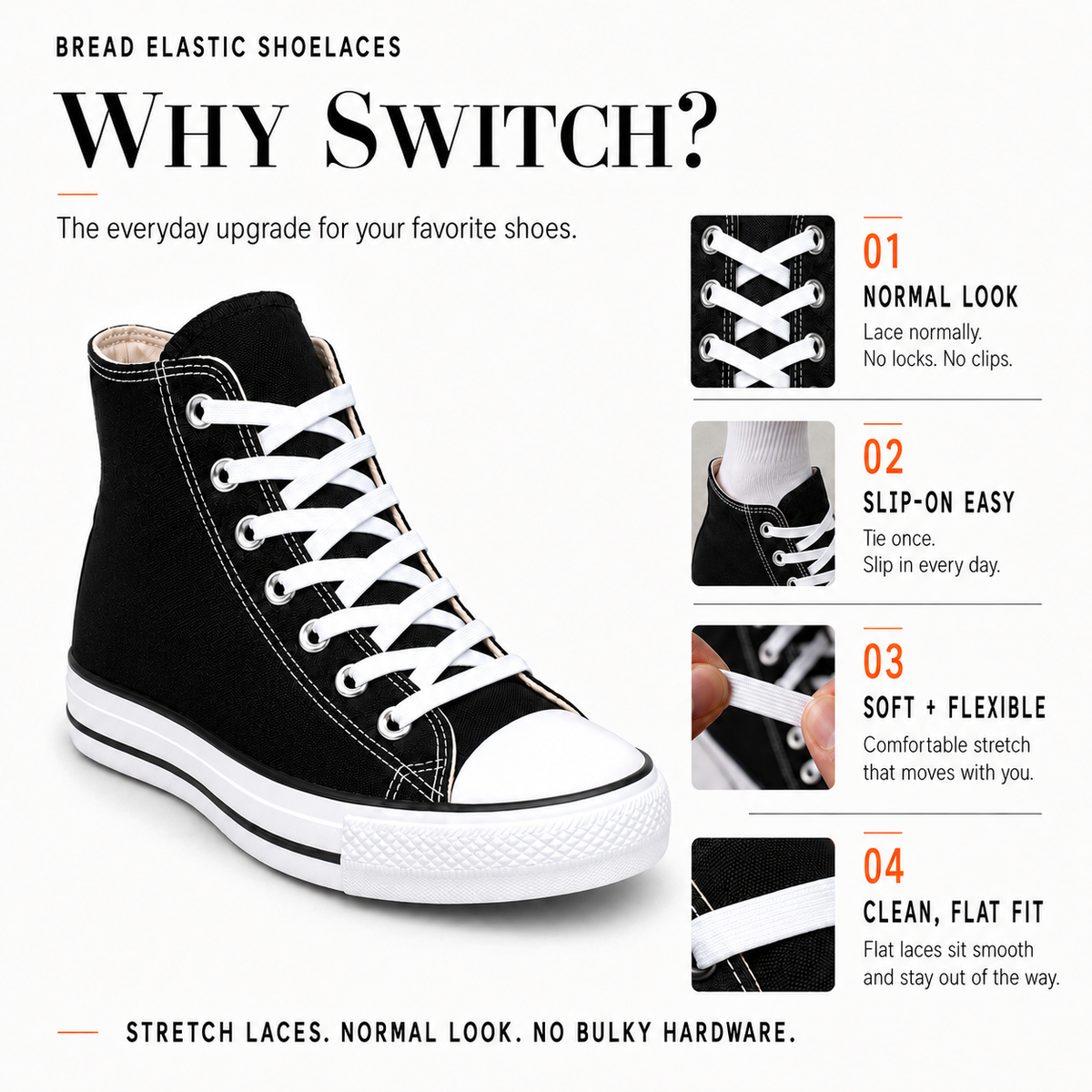 Cloud White Bread Laces