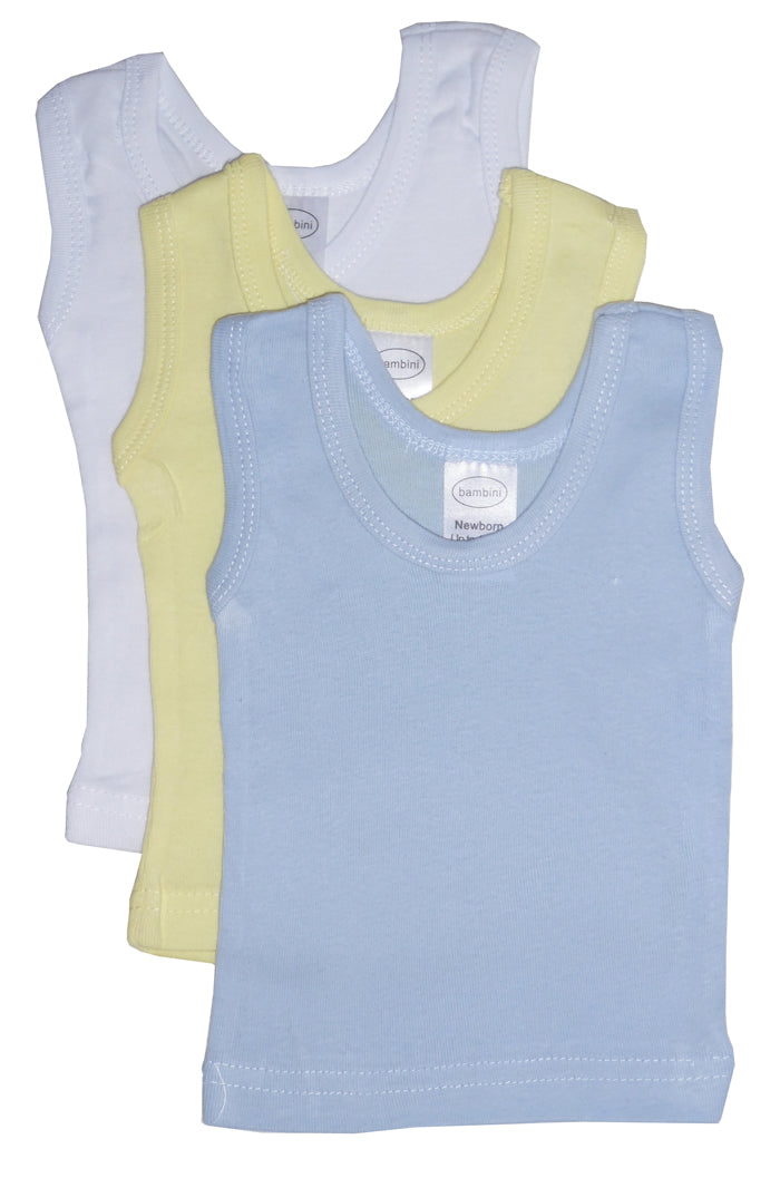 Bambini Boys Pastel Tank Top 3 Pack