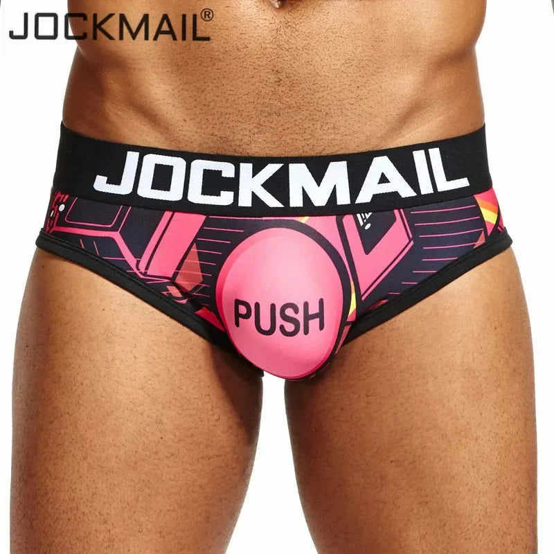 Men's Nylon Ice Silk Animal Cartoon Print Underwear Brief