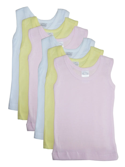 Bambini Girls's Six Pack Pastel Tank Top