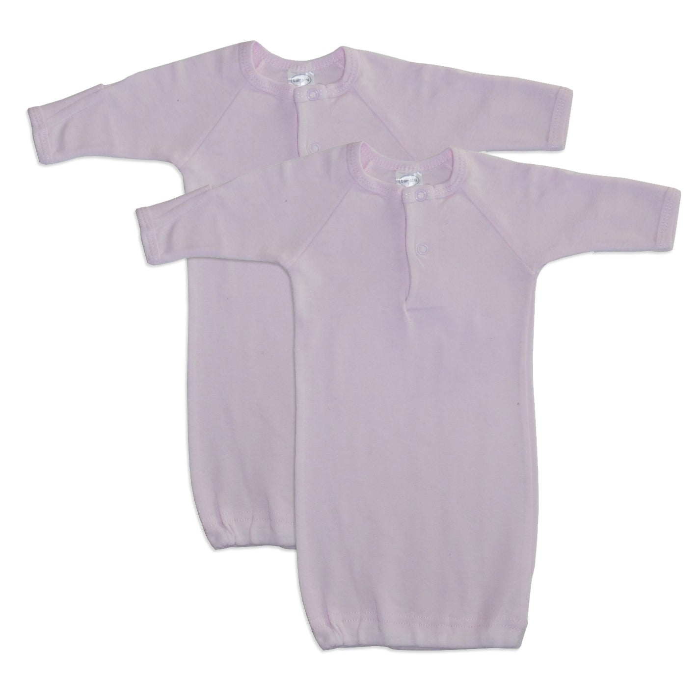 Vestido rosa liso para preemie de Bambini (paquete de 2)