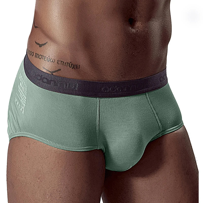 Solid Breathable Bikini Cotton Men Underwear