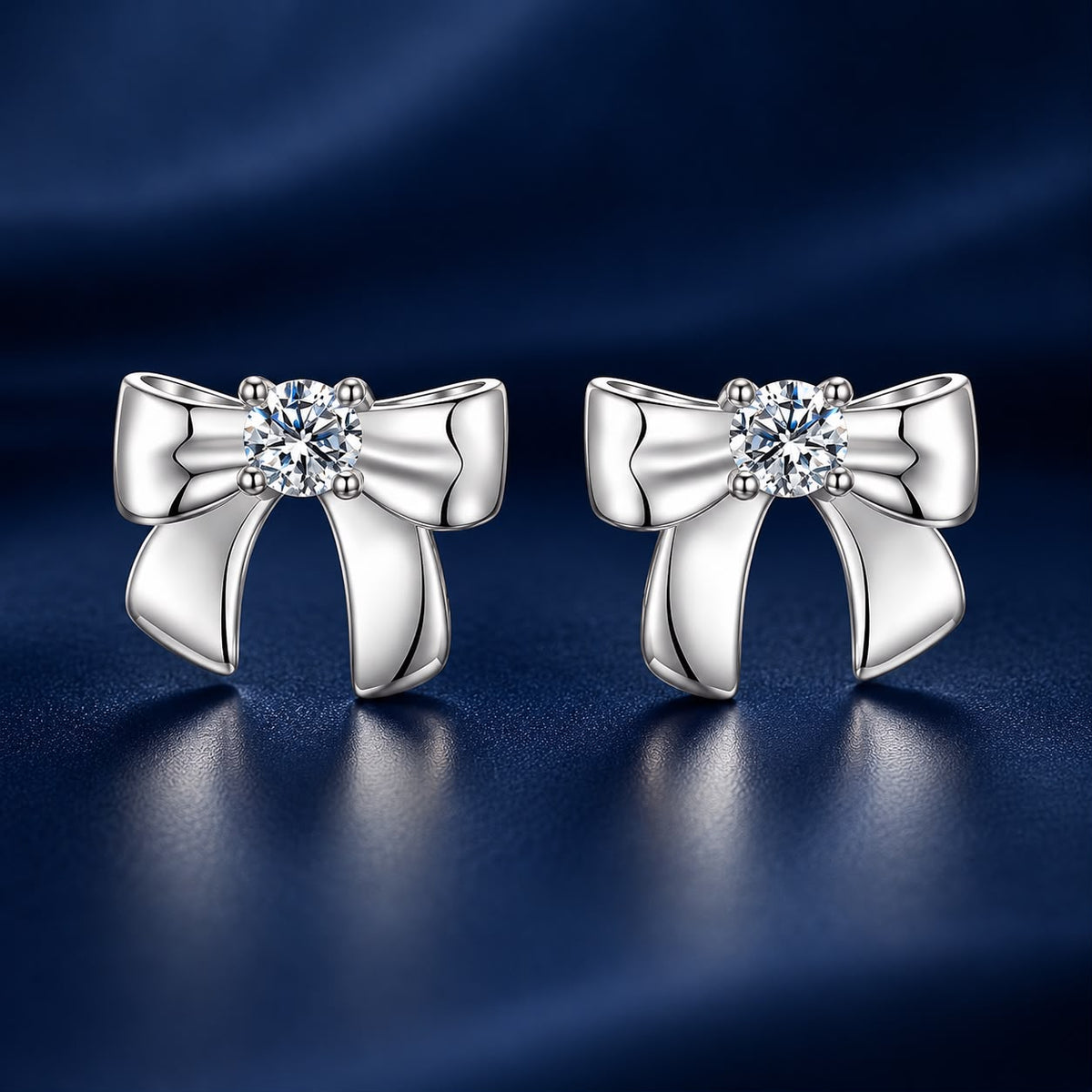 925 Sterling Silver Moissanite Earrings 0.3 cm for Women