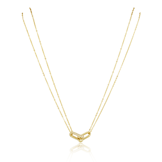 U Link Pave Necklace