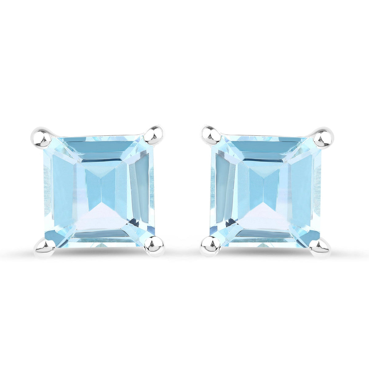 2.50 Carat Genuine Blue Topaz .925 Sterling Silver Earrings