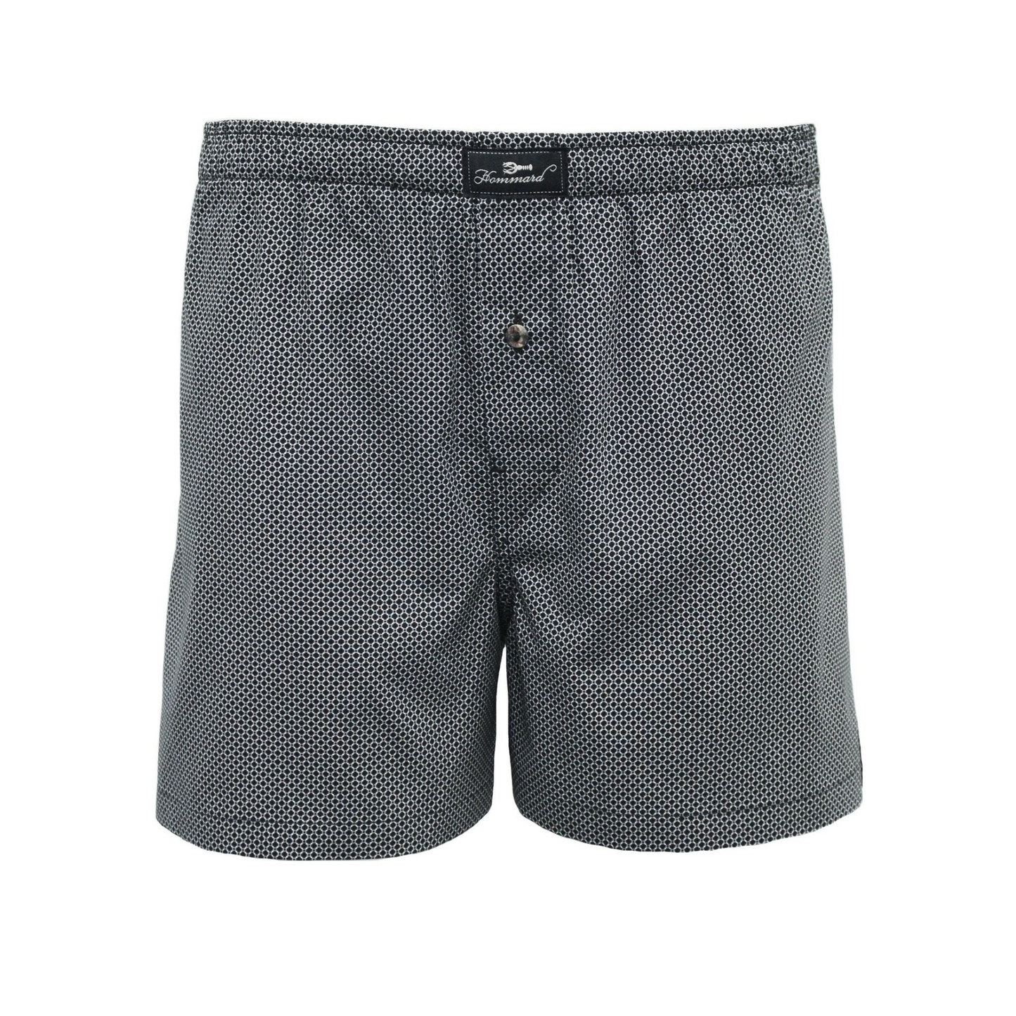 Woven Cotton Boxer Shorts Black Dot BC004