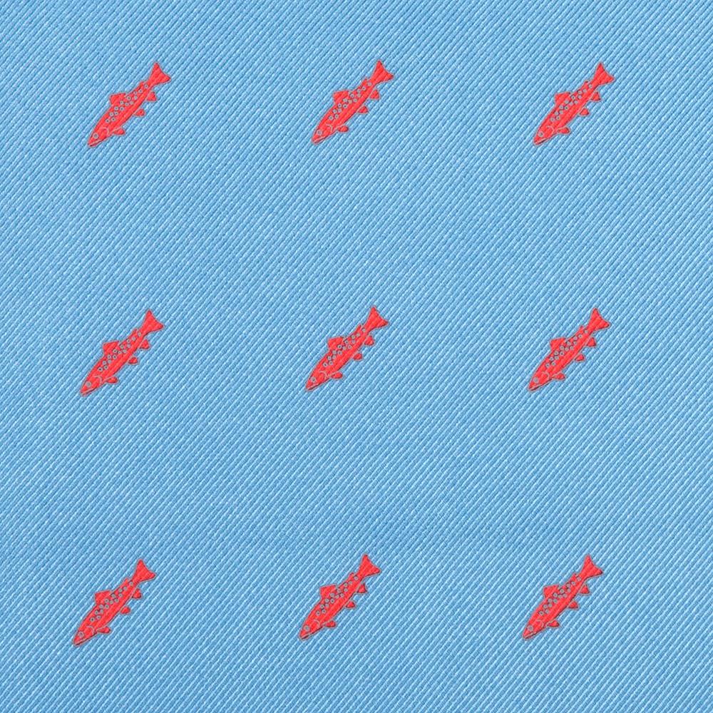 Trout Pocket Square - Light Blue