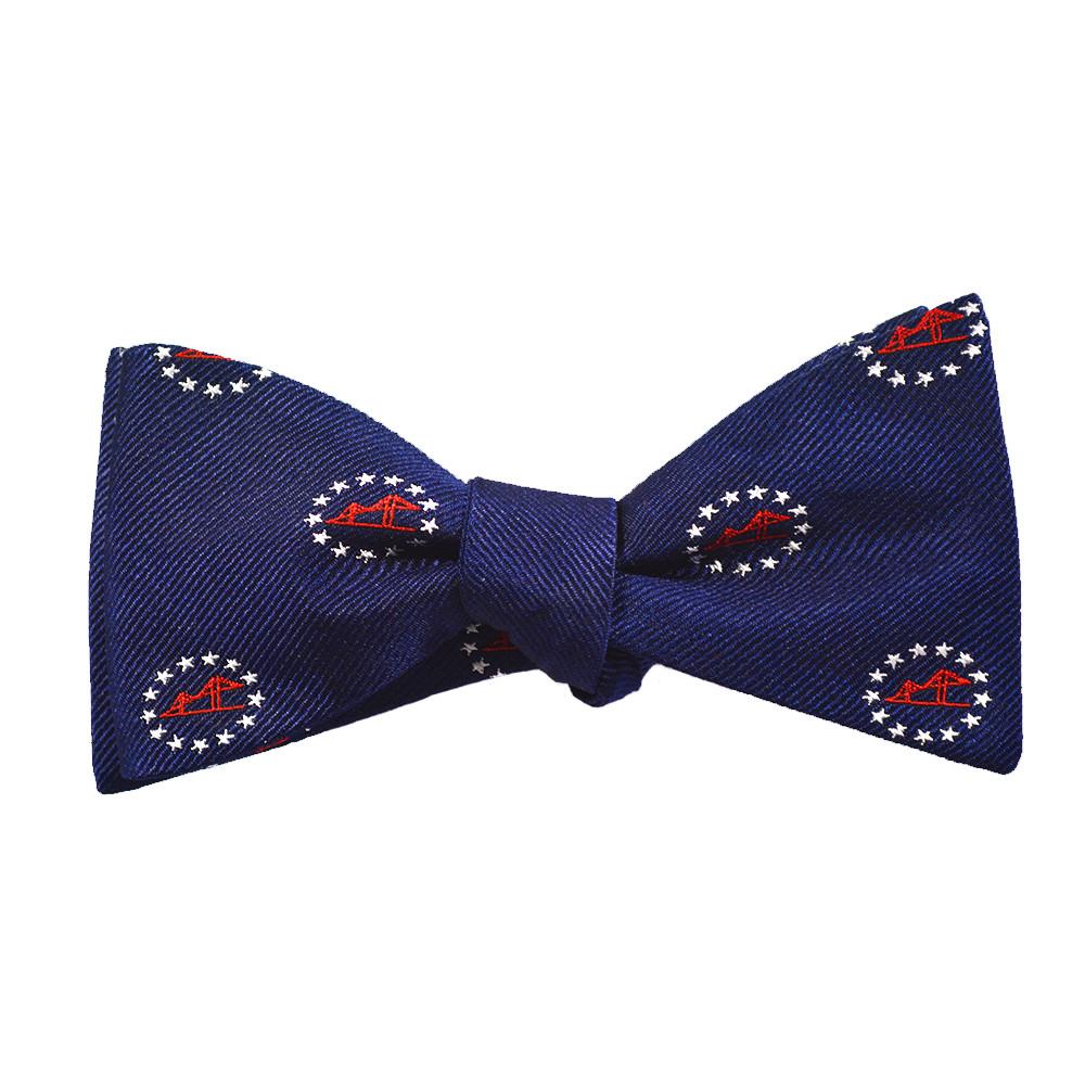 Newport Bridge 4th of July Bow Tie - Woven Silk