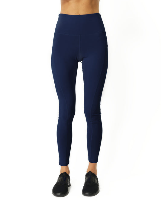 Leggings de yoga de cintura alta - Azul marino