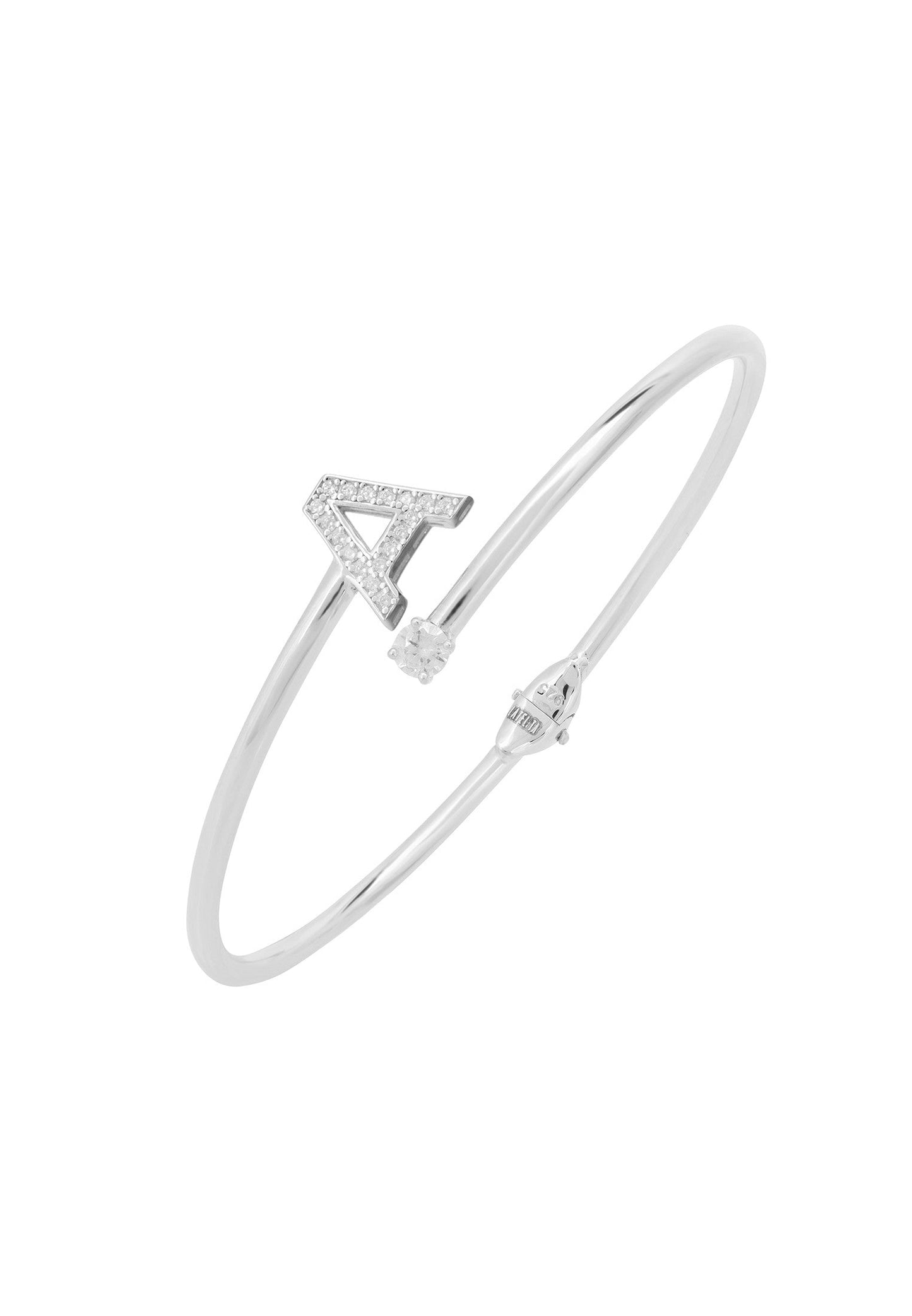Initial Bangle Silver A