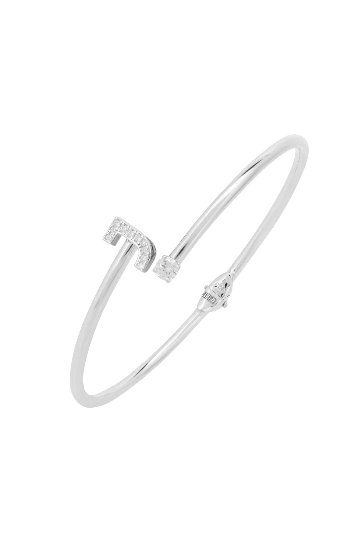 Initial Bangle Silver J