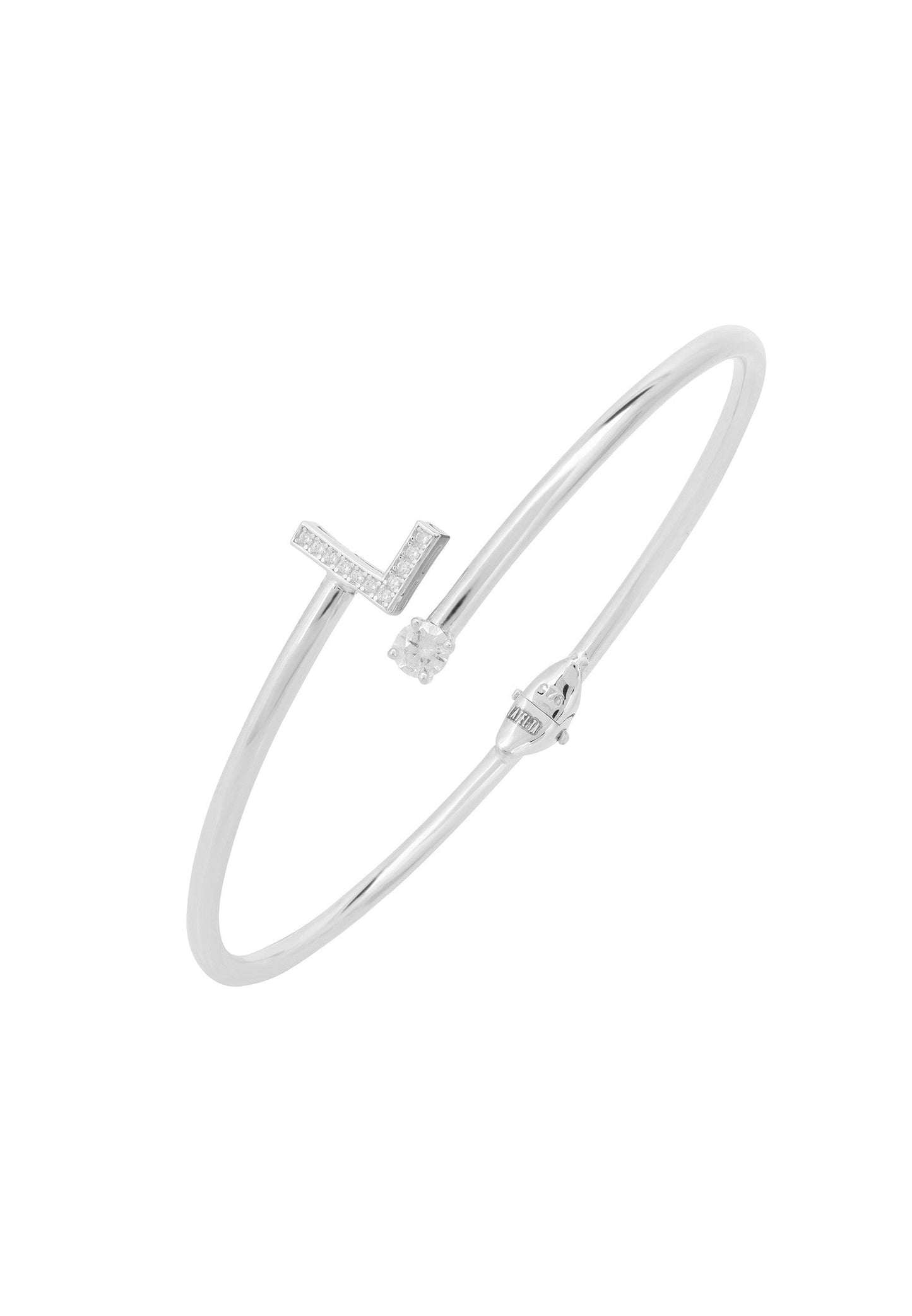 Initial Bangle Silver L