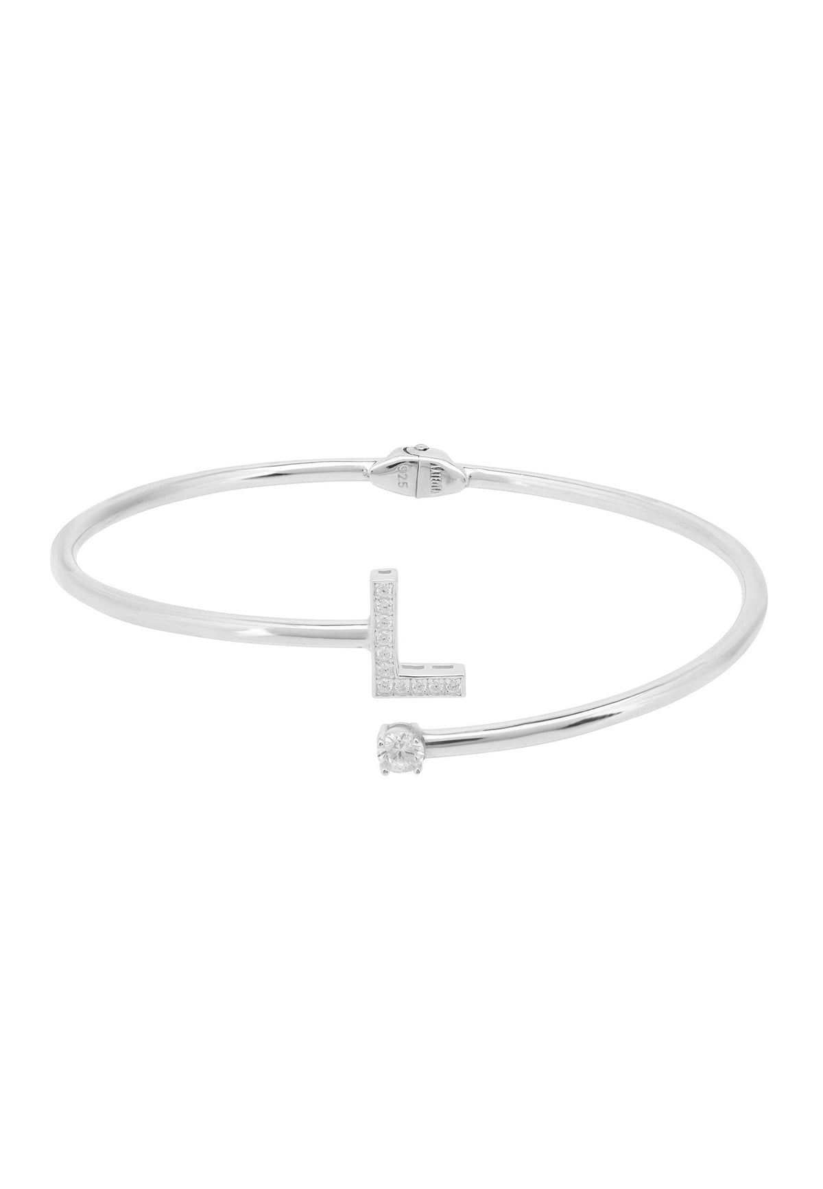 Initial Bangle Silver L
