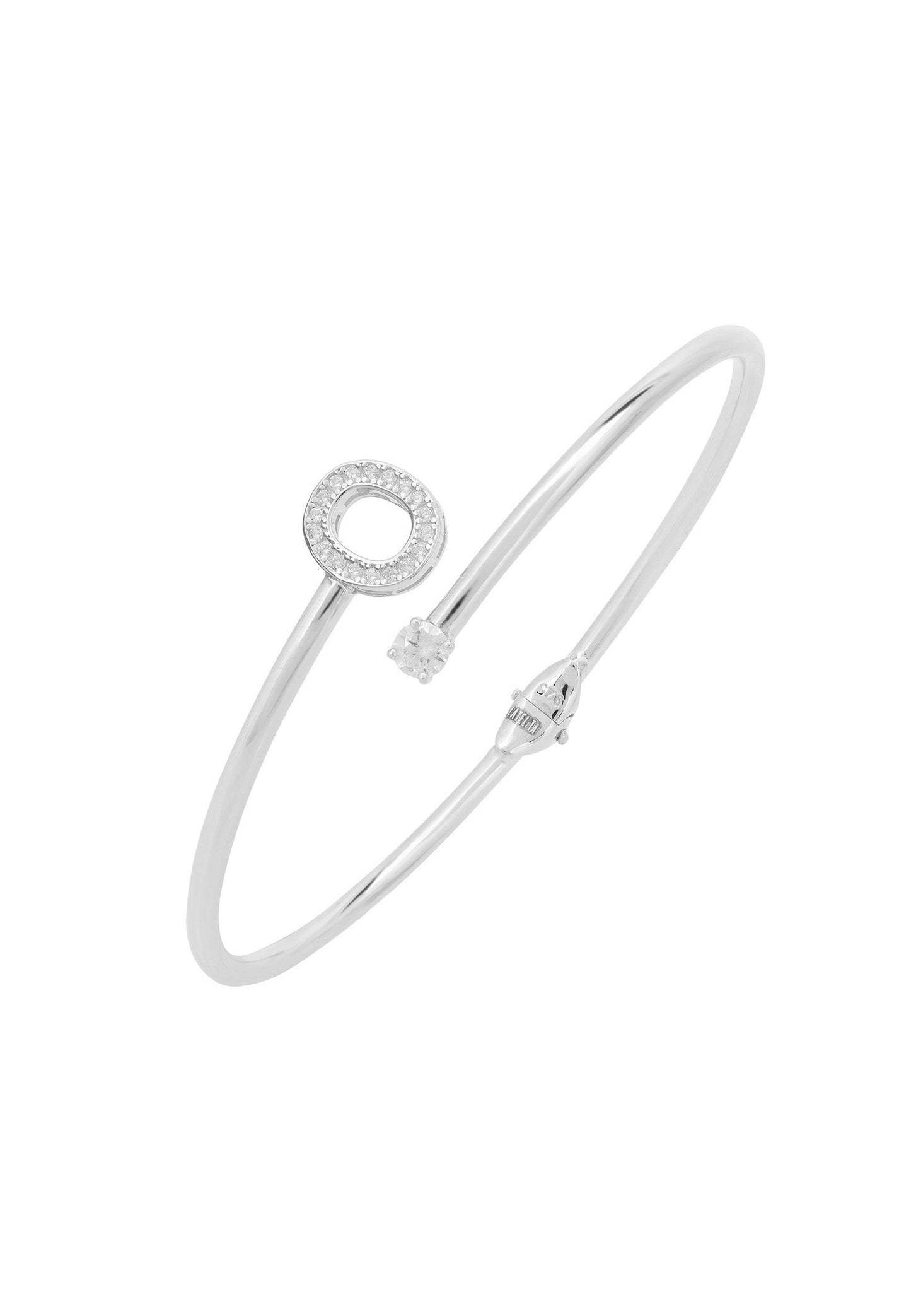 Initial Bangle Silver O