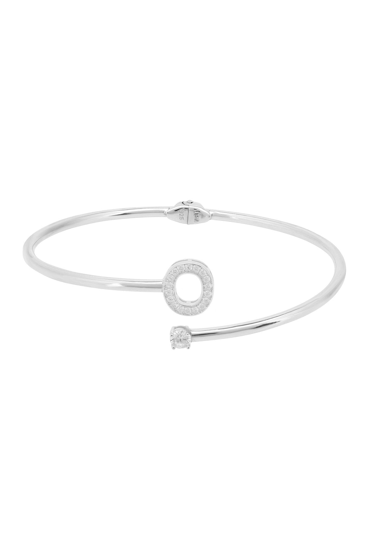 Initial Bangle Silver O