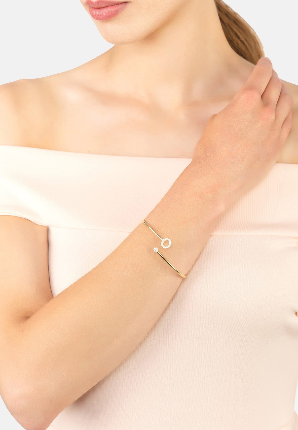 Initial Bangle Silver O