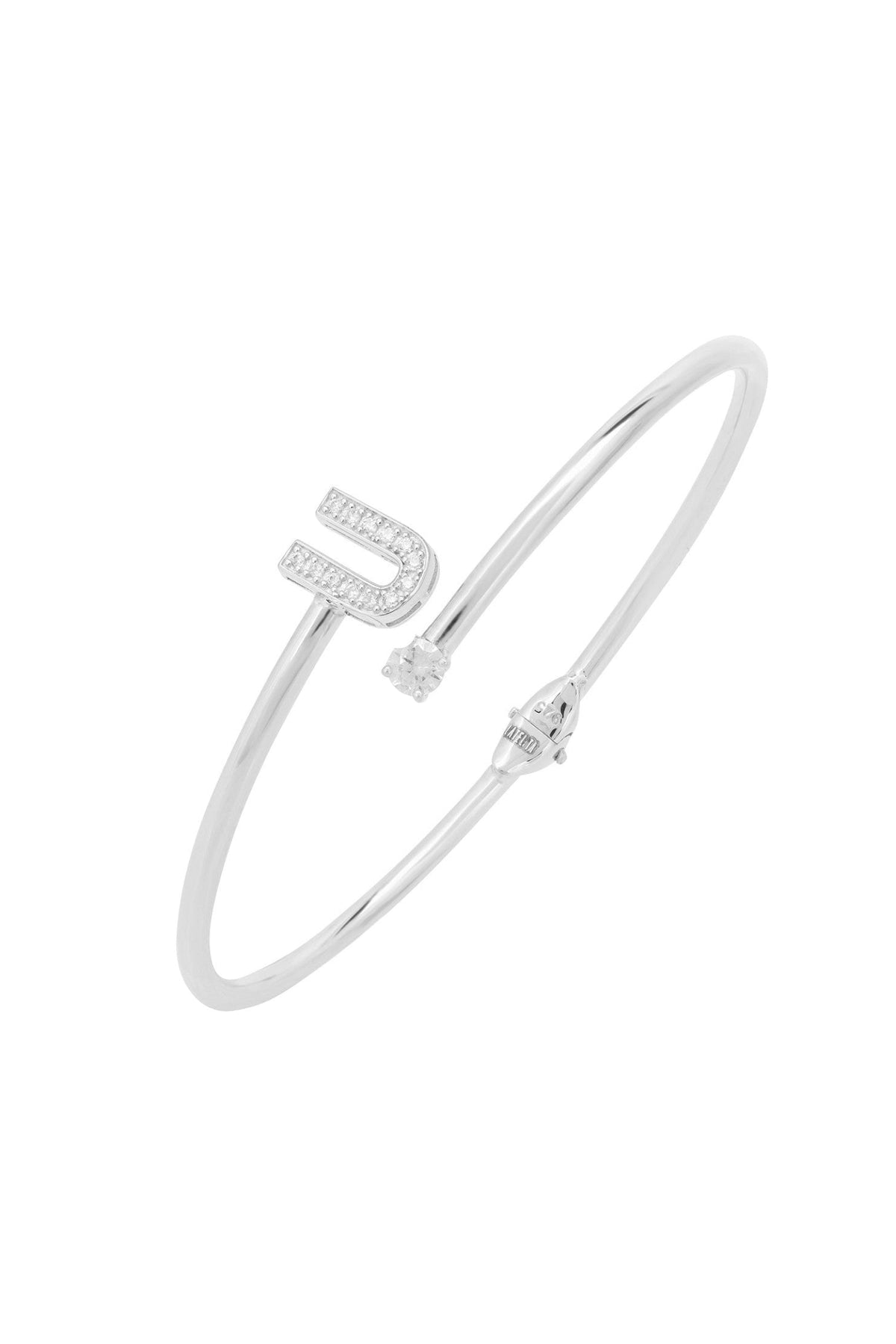 Initial Bangle Silver U