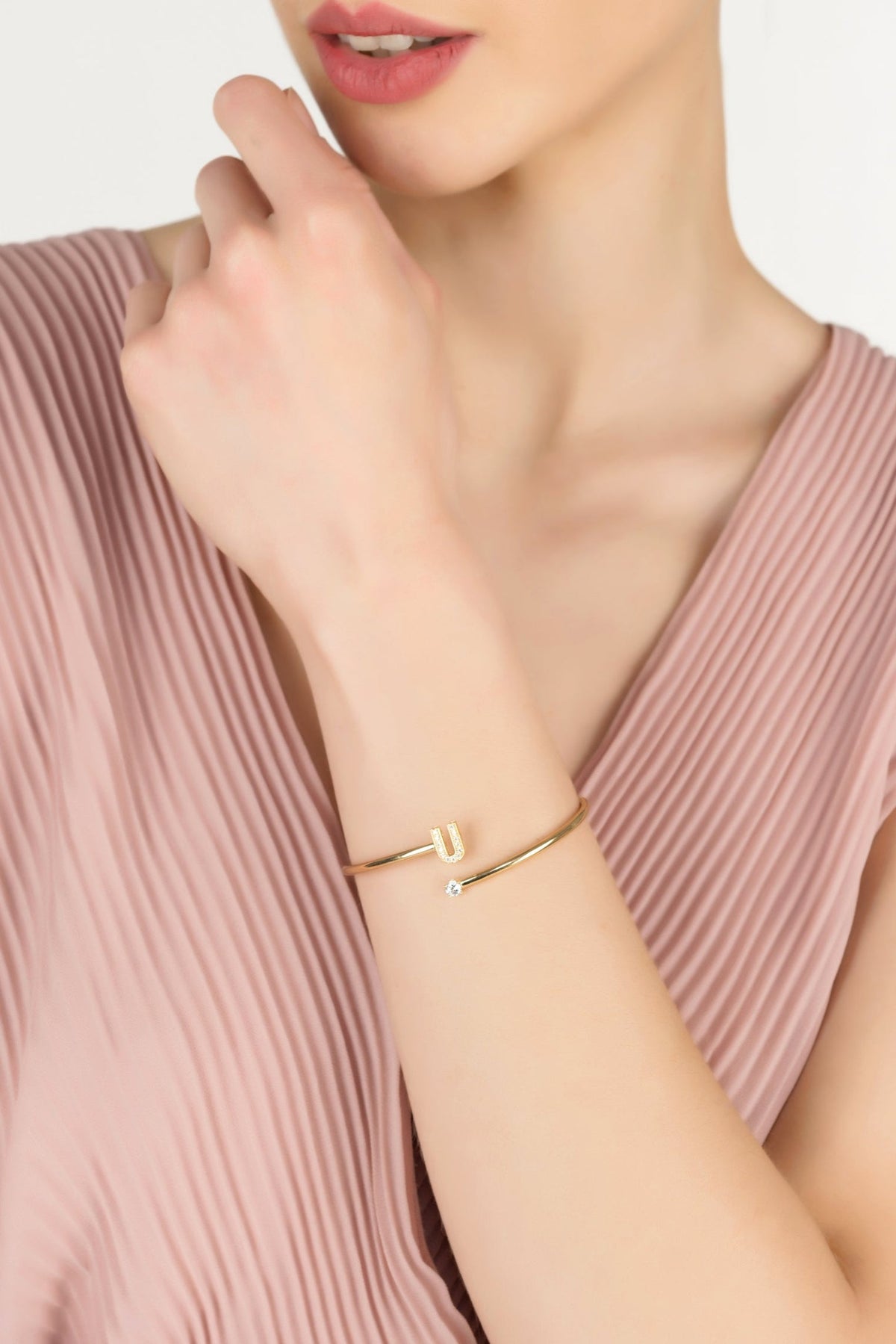 Initial Bangle Silver U