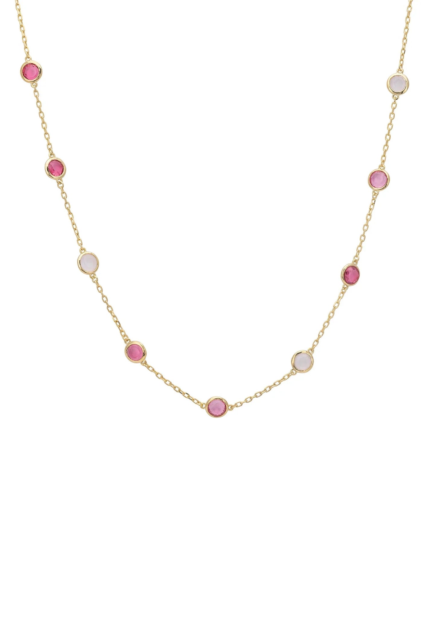 Sardinia Necklace Gold the Pinks