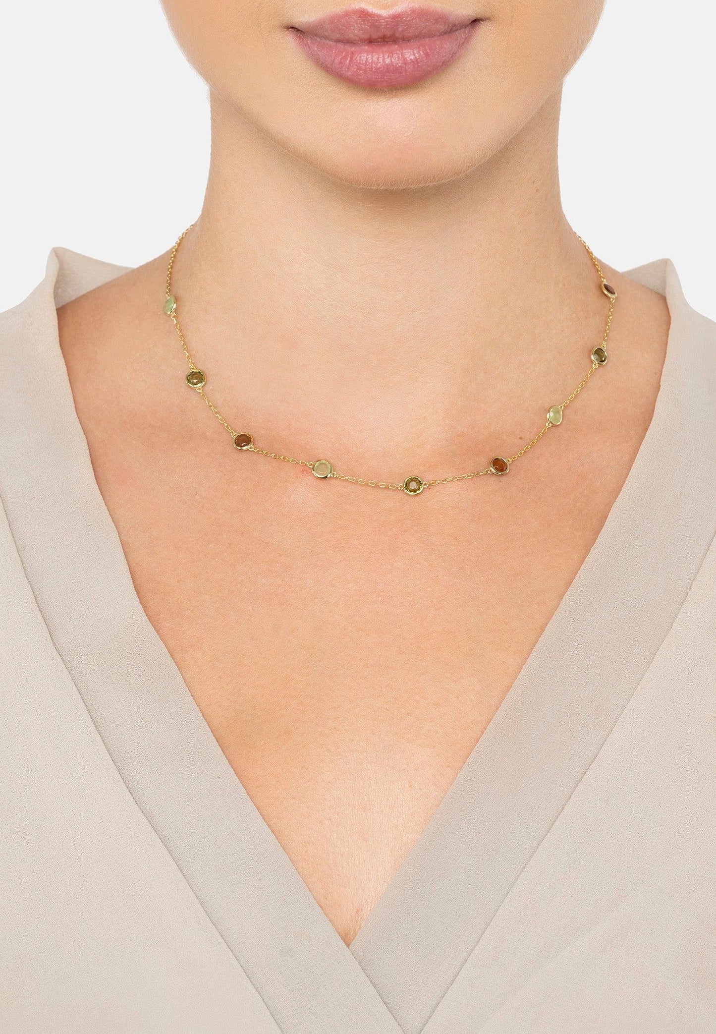Sardinia Necklace Gold the Greens